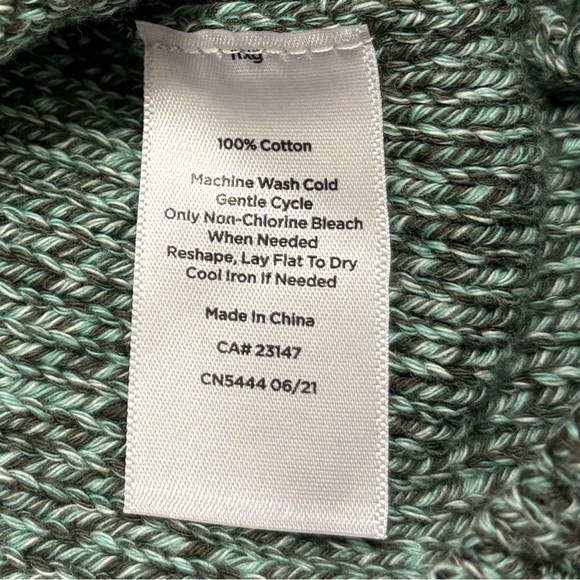 NWT Talbots Green Cotton Cable Knit Sweater Women's Size XS - Picture 7 of 7